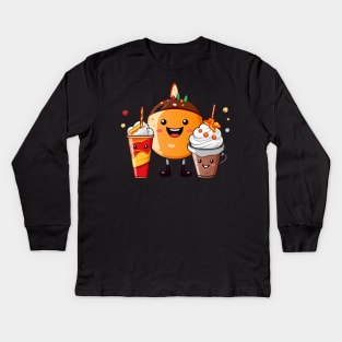 kawaii  junk food T-Shirt cute  funny Kids Long Sleeve T-Shirt